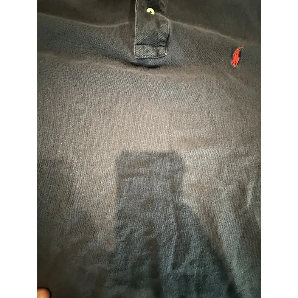 Polo Ralph Lauren Mens XXL Navy Blue Polo Shirt Short Sleeve Red Pony Logo